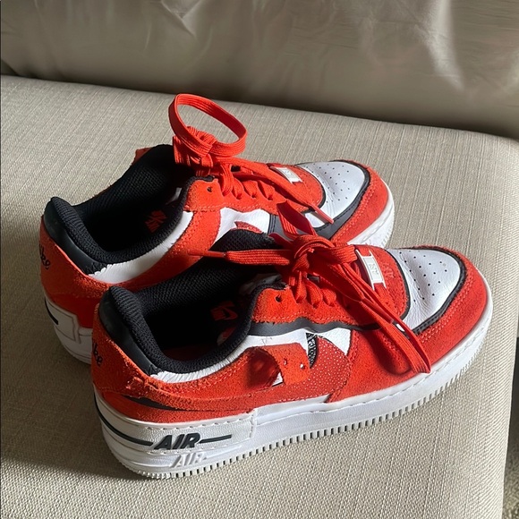 Nike Other - Nike Red and White Sneakers Air Force 1 Style